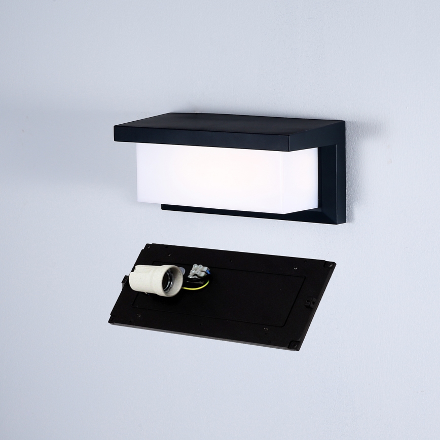 Brilagi - Aplique de exterior BRICKY 1xE27/60W/230V negro IP54