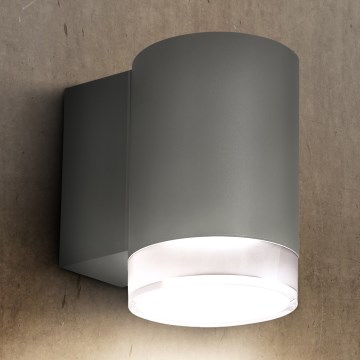 Brilagi - Aplique de exterior MATERA 1xGU10/30W/230V gris IP54