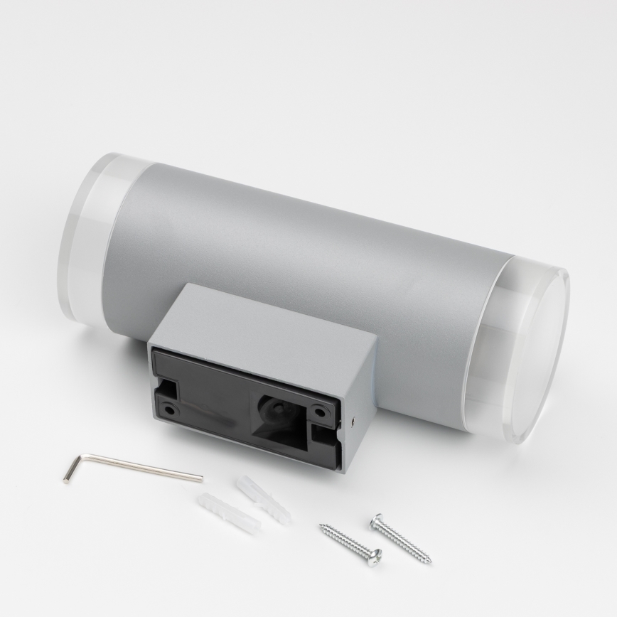 Brilagi - Aplique de exterior MATERA 2xGU10/30W/230V gris IP54