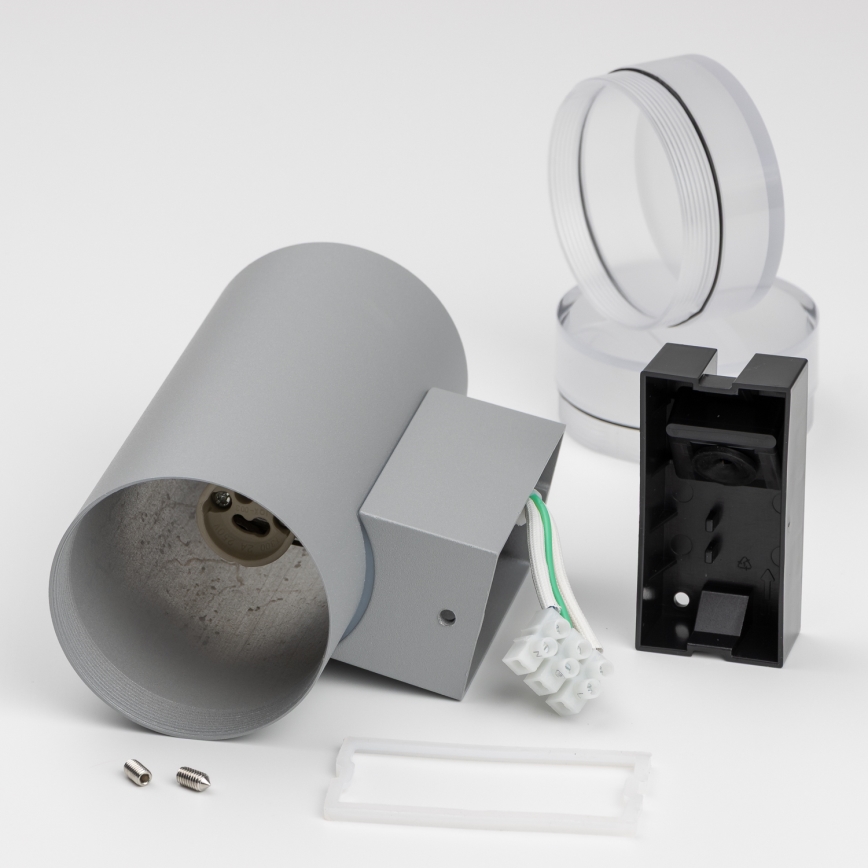 Brilagi - Aplique de exterior MATERA 2xGU10/30W/230V gris IP54