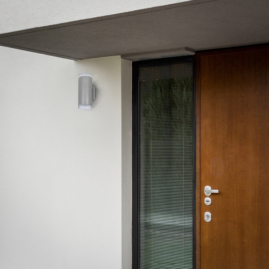 Brilagi - Aplique de exterior MATERA 2xGU10/30W/230V gris IP54