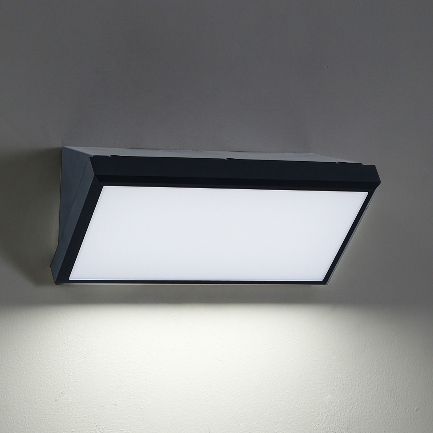 Brilagi - Aplique de exterior TRIANGLE 1xE27/60W/230V negro IP65