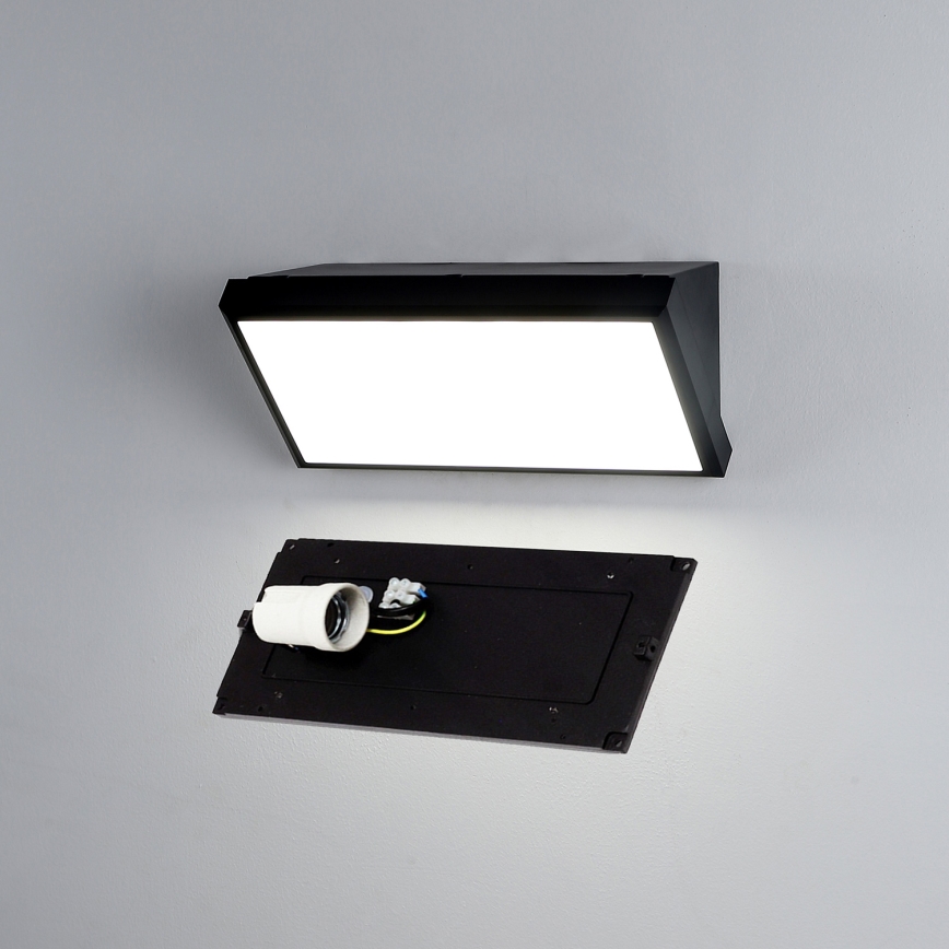 Brilagi - Aplique de exterior TRIANGLE 1xE27/60W/230V negro IP65