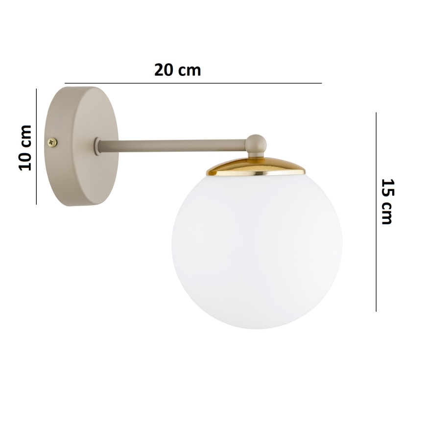 Brilagi - Aplique de pared 1xE27/60W/230V beige/dorado