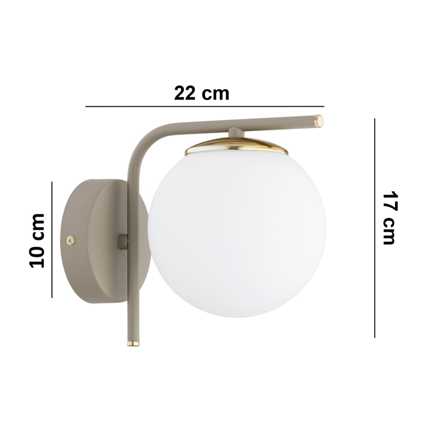 Brilagi - Aplique de pared 1xE27/60W/230V beige/dorado