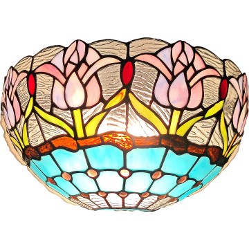Brilagi - Aplique de pared con vitral estilo Tiffany LORAS 1xE14/40W/230V