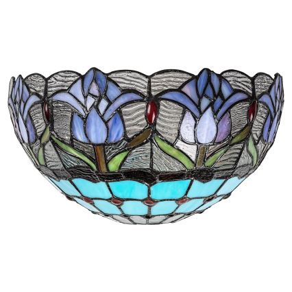 Brilagi - Aplique de pared con vitral estilo Tiffany LORAS 1xE14/40W/230V