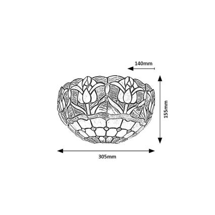 Brilagi - Aplique de pared con vitral estilo Tiffany LORAS 1xE14/40W/230V