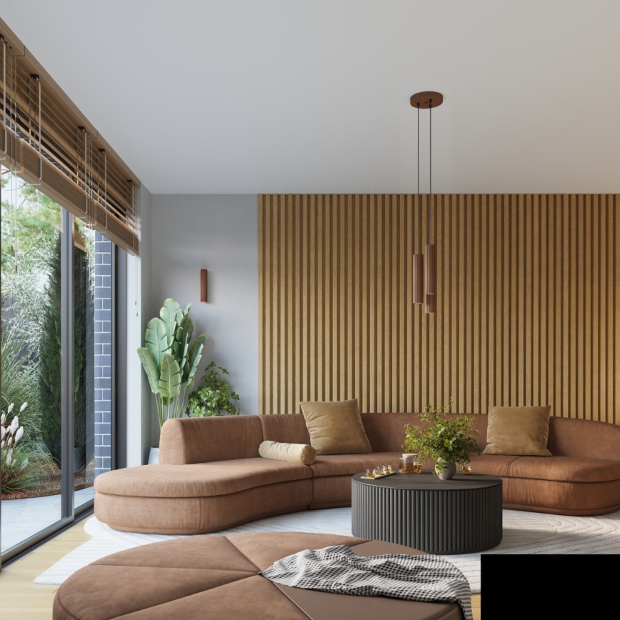 Brilagi - Aplique de pared CRESTO 2xGU10/10W/230V 20 cm marrón