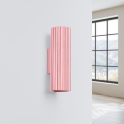 Brilagi - Aplique de pared CRESTO 2xGU10/10W/230V 20 cm rosa