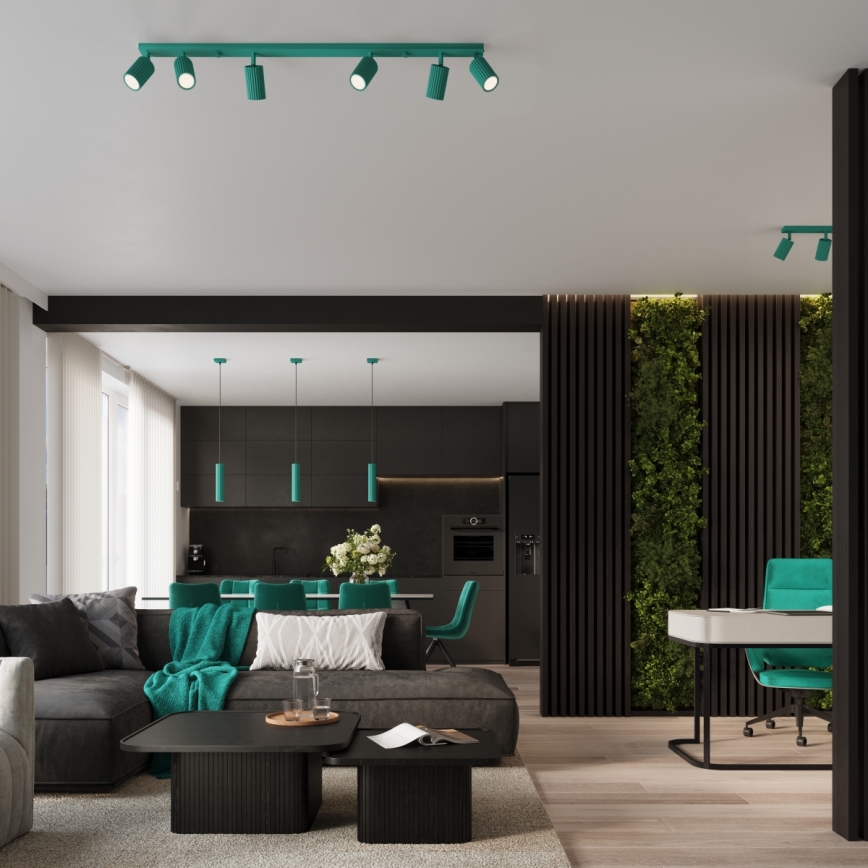 Brilagi - Aplique de pared CRESTO 2xGU10/10W/230V 20 cm turquesa