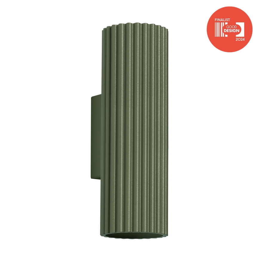 Brilagi - Aplique de pared CRESTO 2xGU10/10W/230V 20 cm verde