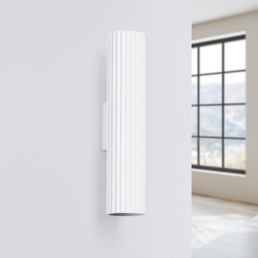Brilagi - Aplique de pared CRESTO 2xGU10/10W/230V 30 cm blanco