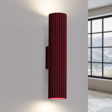 Brilagi - Aplique de pared CRESTO 2xGU10/10W/230V 30 cm burdeos