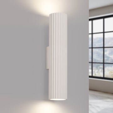Brilagi - Aplique de pared CRESTO 2xGU10/10W/230V 30 cm crema