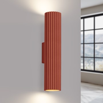 Brilagi - Aplique de pared CRESTO 2xGU10/10W/230V 30 cm rojo