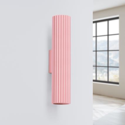 Brilagi - Aplique de pared CRESTO 2xGU10/10W/230V, 30 cm, rosa