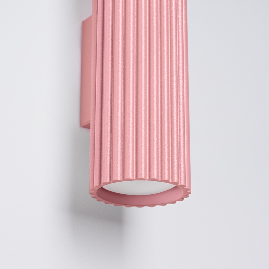 Brilagi - Aplique de pared CRESTO 2xGU10/10W/230V, 30 cm, rosa