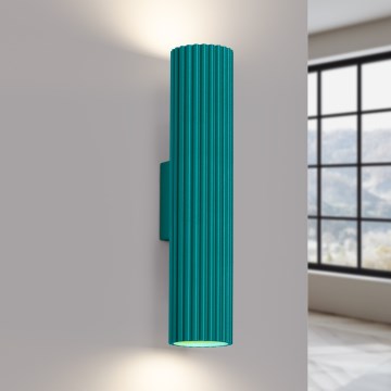 Brilagi - Aplique de pared CRESTO 2xGU10/10W/230V 30 cm turquesa