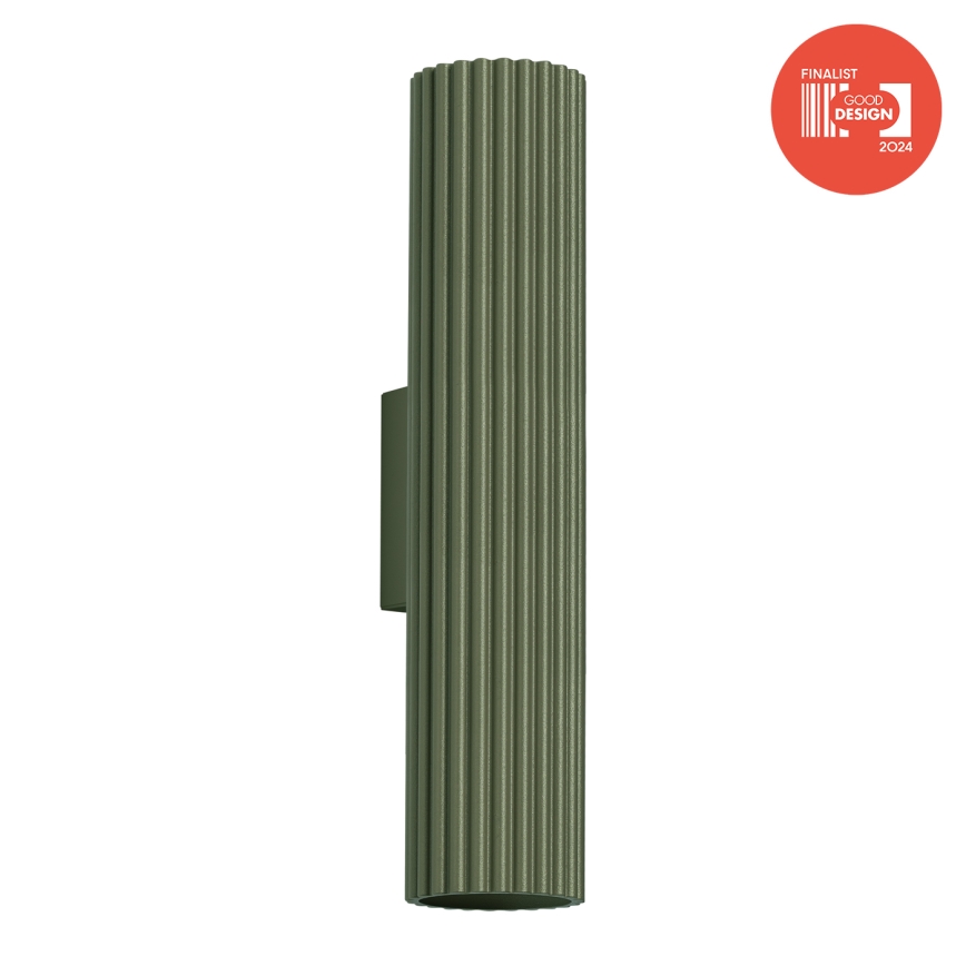 Brilagi - Aplique de pared CRESTO 2xGU10/10W/230V 30 cm verde