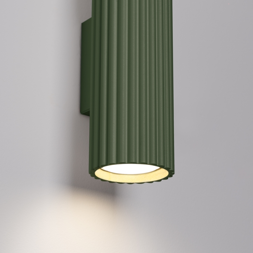 Brilagi - Aplique de pared CRESTO 2xGU10/10W/230V 30 cm verde