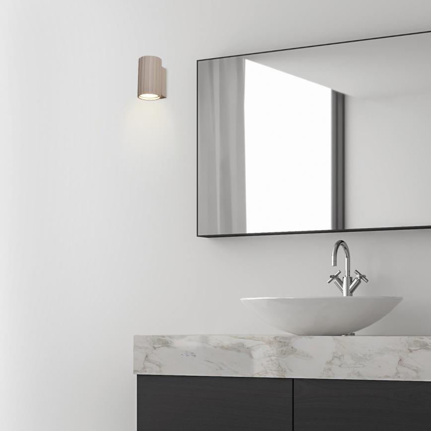 Brilagi - Aplique de pared CRISPINA 1xGU10/10W/230V 10 cm beige