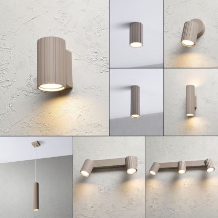 Brilagi - Aplique de pared CRISPINA 1xGU10/10W/230V 10 cm beige