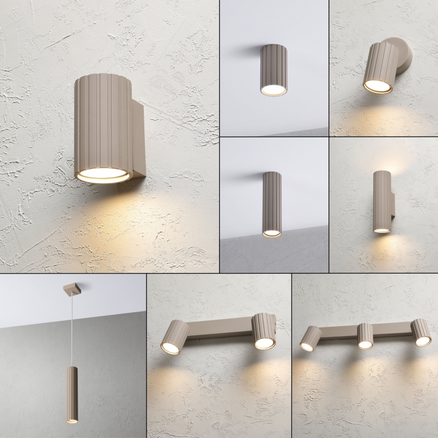Brilagi - Aplique de pared CRISPINA 1xGU10/10W/230V 10 cm beige