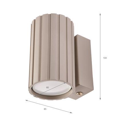 Brilagi - Aplique de pared CRISPINA 1xGU10/10W/230V 10 cm beige
