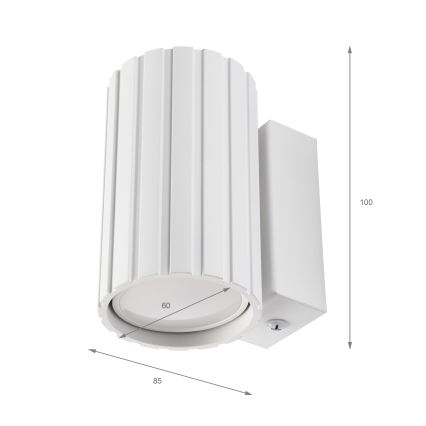 Brilagi - Aplique de pared CRISPINA 1xGU10/10W/230V 10 cm blanco
