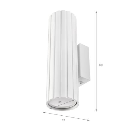 Brilagi - Aplique de pared CRISPINA 2xGU10/10W/230V 20 cm blanco