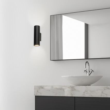 Brilagi - Aplique de pared CRISPINA 2xGU10/10W/230V 20 cm negro