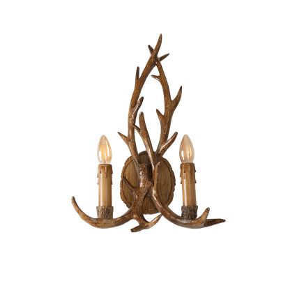 Brilagi - Aplique de pared DEER 2xE14/10W/230V con astas