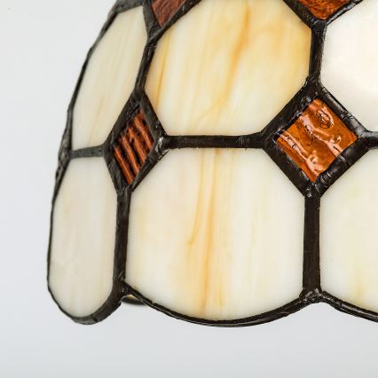 Brilagi - Aplique de pared estilo Tiffany con vitral DORAN 1xE27/40W/230V