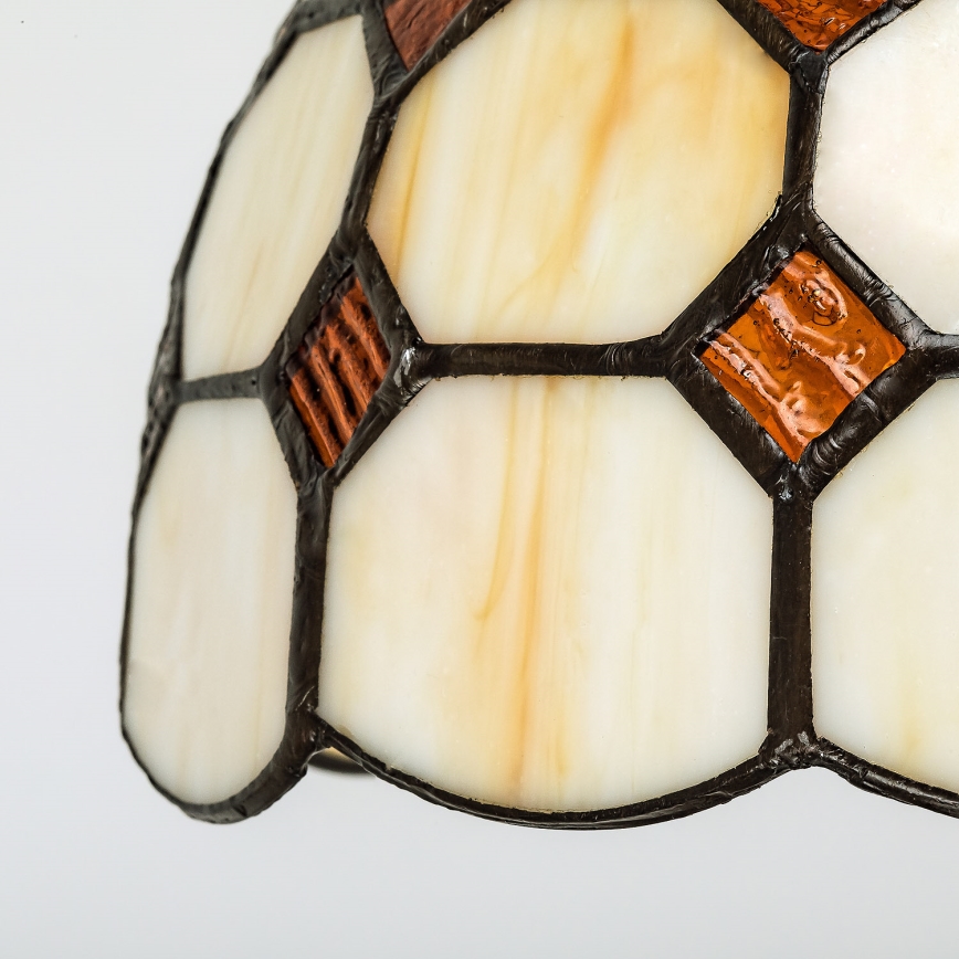 Brilagi - Aplique de pared estilo Tiffany con vitral DORAN 1xE27/40W/230V