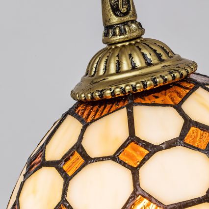 Brilagi - Aplique de pared estilo Tiffany con vitral DORAN 1xE27/40W/230V