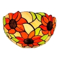 Brilagi - Aplique de pared estilo Tiffany con vitral SUNFLOWER 1xE14/40W/230V