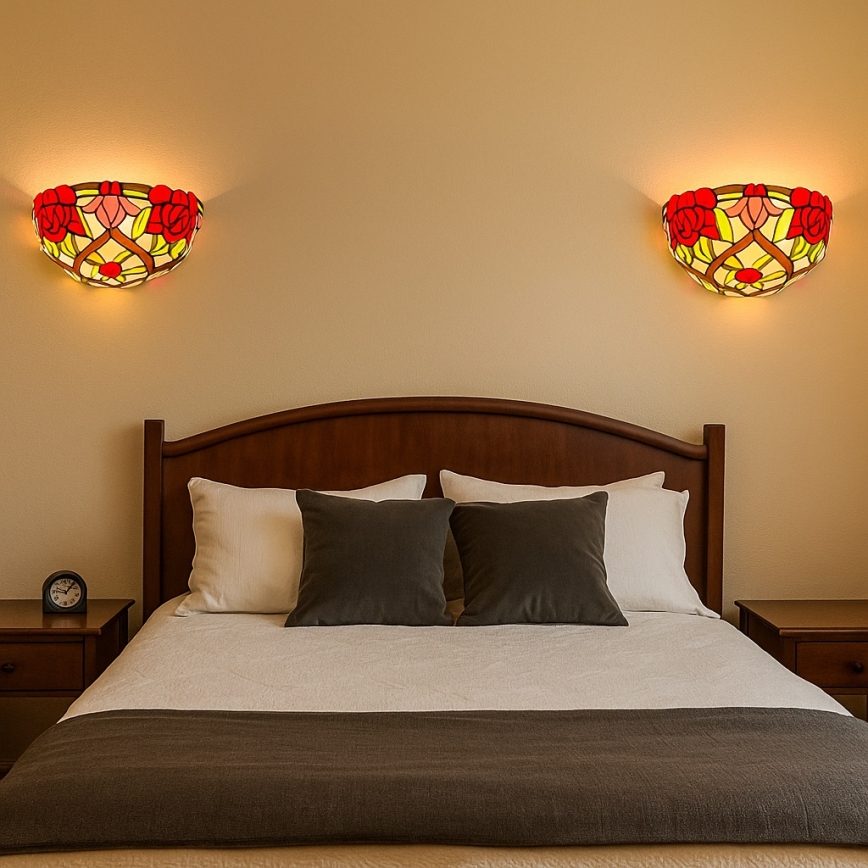 Brilagi - Aplique de pared estilo Tiffany GARLAN 1xE14/40W/230V