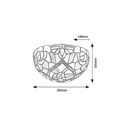 Brilagi - Aplique de pared estilo Tiffany GARLAN 1xE14/40W/230V