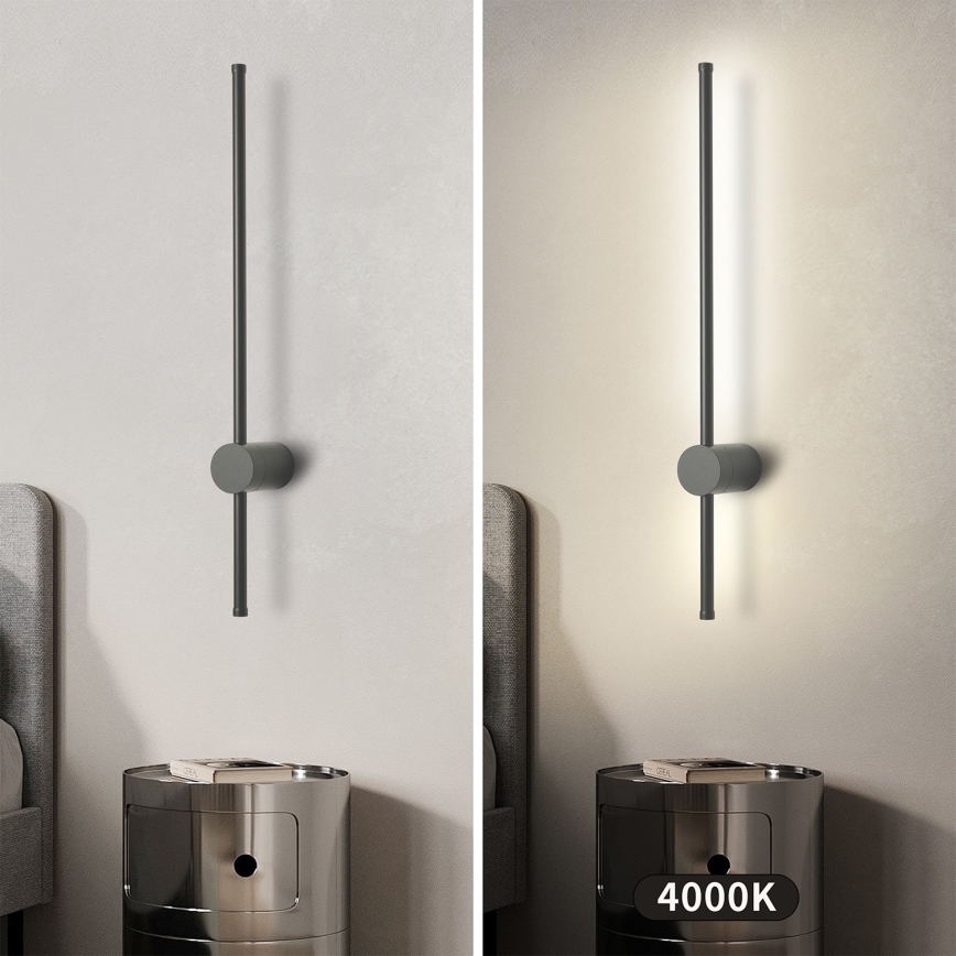Brilagi - Aplique de pared exterior LED AURA LED/12W/230V 4000K IP54 65 cm antracita