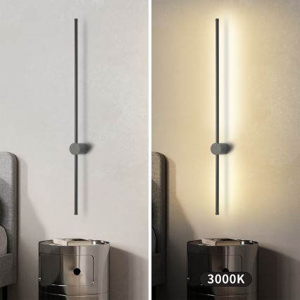 Brilagi - Aplique de pared exterior LED AURA LED/20W/230V 3000K IP54 97 cm antracita