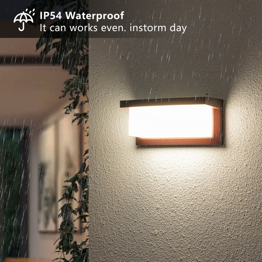 Brilagi - Aplique de pared exterior BRICKY 1xE27/60W/230V marrón IP54