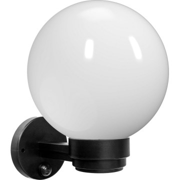 Brilagi - Aplique de pared exterior con sensor de movimiento HARBOR 1xE27/40W/230V IP33 negro/blanco