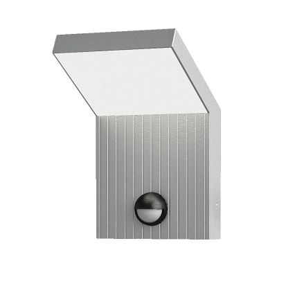 Brilagi - Aplique LED de exterior con sensor RIANO LED/8W/230V, acabado plateado, IP65