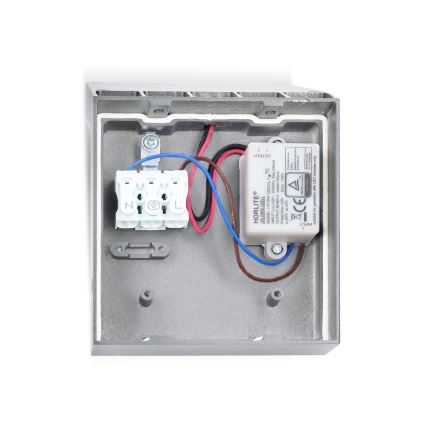 Brilagi - Aplique LED de exterior con sensor RIANO LED/8W/230V, acabado plateado, IP65