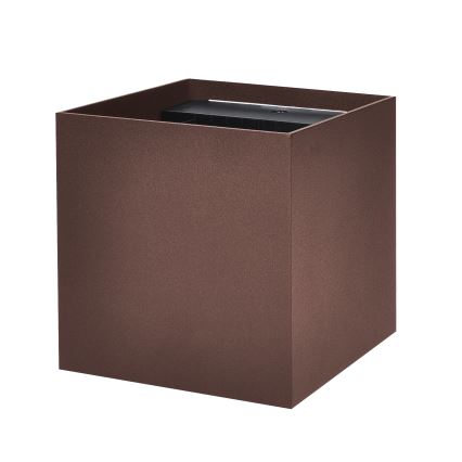 Brilagi - Aplique de pared exterior CUBE LED/6W/230V marrón IP54
