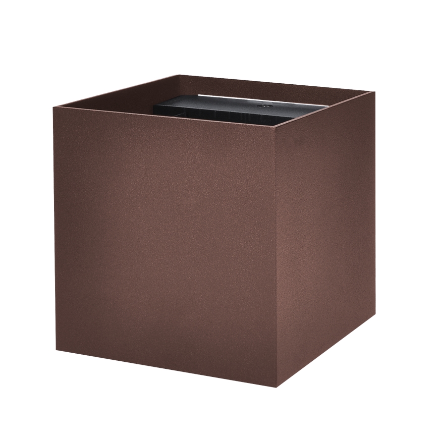 Brilagi - Aplique de pared exterior CUBE LED/6W/230V marrón IP54