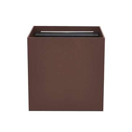 Brilagi - Aplique de pared exterior CUBE LED/6W/230V marrón IP54