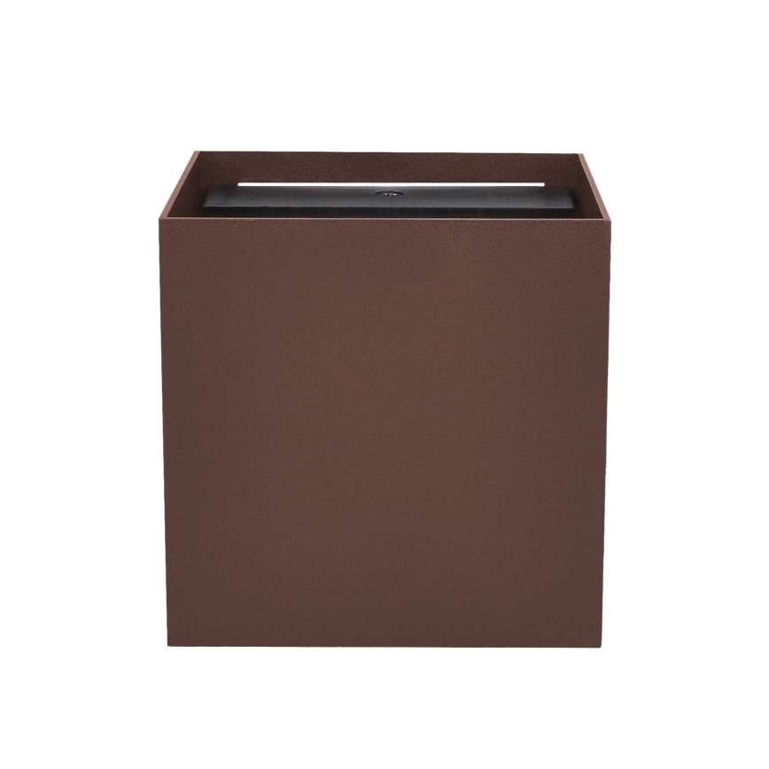 Brilagi - Aplique de pared exterior CUBE LED/6W/230V marrón IP54