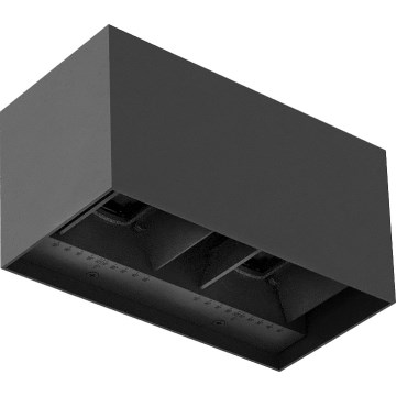Brilagi - Aplique de pared exterior DOUBLE CUBE LED/12W/230V antracita IP65